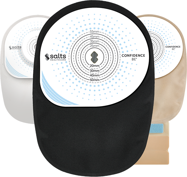 Confidence BE® Closed & Drainable Stoma Bags Salts Healthcare